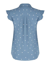 Load image into Gallery viewer, Delphinium Polka Dot Pintuck Blouse