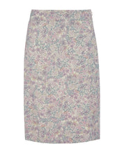 Load image into Gallery viewer, A-Line Clematis Garden Print Linen Skirt