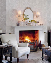 Load image into Gallery viewer, Josette White/Dove Grey Wallpaper
