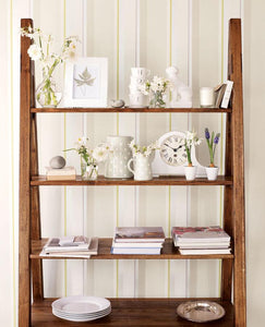 Eaton Stripe Amethyst Olive Wallpaper