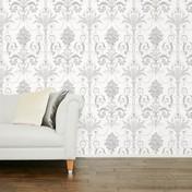 Load image into Gallery viewer, Josette Silver Glitter Wallpaper
