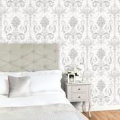 Load image into Gallery viewer, Josette Silver Glitter Wallpaper
