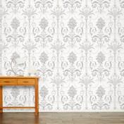 Load image into Gallery viewer, Josette Silver Glitter Wallpaper
