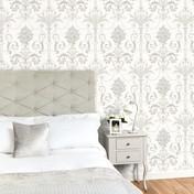 Load image into Gallery viewer, Josette Dove Grey/White Wallpaper

