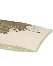 Load image into Gallery viewer, Little Hedgehogs Embroidered Decorative Cushion
