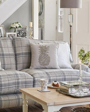 Load image into Gallery viewer, Pineapple Beaded Silver Cushion
