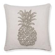 Load image into Gallery viewer, Pineapple Beaded Silver Cushion
