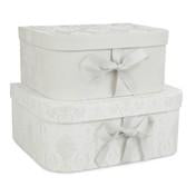 Load image into Gallery viewer, Josette Dove Grey Storage Boxes Set of 2
