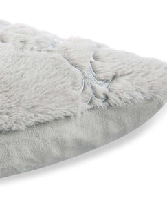 Abby Embroidered Faux Fur Cushion