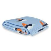Load image into Gallery viewer, Boats Blue Fleece Blanket
