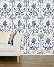Load image into Gallery viewer, Josette Off White/Midnight Wallpaper

