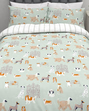 Load image into Gallery viewer, Dog Days Printed Duvet Cover Bedset
