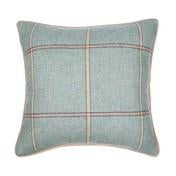 Load image into Gallery viewer, Horton Check Duck Egg Cushion
