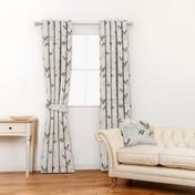 Load image into Gallery viewer, Animalia Embroidered Jacquard Silver Curtain Fabric
