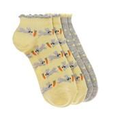 Load image into Gallery viewer, Pack of 2 Fluffy Hares Trainer Socks
