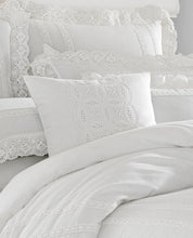 Load image into Gallery viewer, Annabella Ivory Eyelet Decorative Pillow

