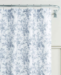 Annalise Floral Shadow Grey Shower Curtain