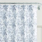 Load image into Gallery viewer, Annalise Floral Shadow Grey Shower Curtain
