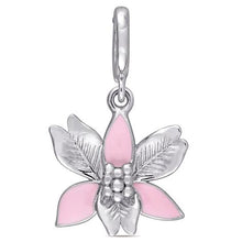 Load image into Gallery viewer, Flower Charm with Pink Enamel
