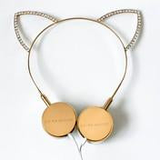 Load image into Gallery viewer, Girl's Pearl Cat Ear Headphones

