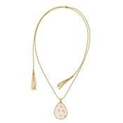 Load image into Gallery viewer, Pink Floral Print Tear Necklace
