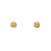 Load image into Gallery viewer, Gold Etched Flower Stud
