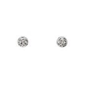 Load image into Gallery viewer, Silver Etched Flower Stud

