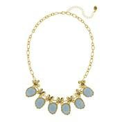 Load image into Gallery viewer, Blue Stone and Floral Necklace
