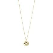 Load image into Gallery viewer, Blue Floral Cutout Pendant Necklace
