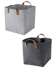 Load image into Gallery viewer, Charcoal Felt Storage Cube
