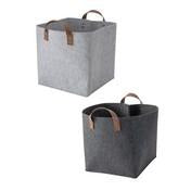 Load image into Gallery viewer, Charcoal Felt Storage Cube
