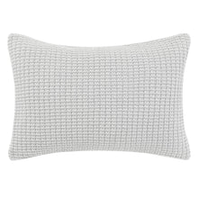 Load image into Gallery viewer, Waffle Knit Dove Grey Throw Pillow
