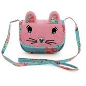 Load image into Gallery viewer, Girl's Pink Critter Cat Crossbody Purse
