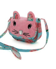Load image into Gallery viewer, Girl's Pink Critter Cat Crossbody Purse
