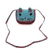 Load image into Gallery viewer, Girl's Blue Critter Cat Crossbody Purse
