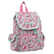 Load image into Gallery viewer, Girl's Blue Multi Floral Print Mini Backpack
