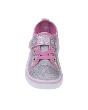 Load image into Gallery viewer, Girls Pink Flower Pattern Easy Closure Sneaker
