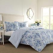 Load image into Gallery viewer, Mila Blue Comforter Set

