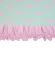 Load image into Gallery viewer, Girl's Mint/Pink Heart Ruffle Umbrella
