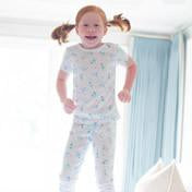 Aqua Wild Ditsy Shirt and Pant PJ Set