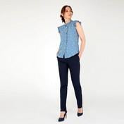 Load image into Gallery viewer, Delphinium Polka Dot Pintuck Blouse
