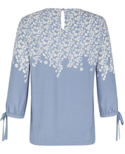 Load image into Gallery viewer, Blue Bow Sleeve Climbing Floral Blouse

