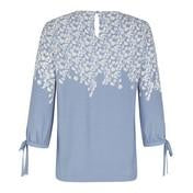 Load image into Gallery viewer, Blue Bow Sleeve Climbing Floral Blouse

