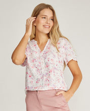 Load image into Gallery viewer, Blossoms Gathered Sleeve Blouse

