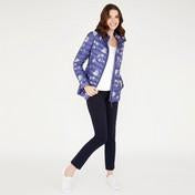 Load image into Gallery viewer, Blue Pretty Posey Print Down Jacket
