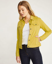 Load image into Gallery viewer, Saffron Stretch Cotton Jean Jacket
