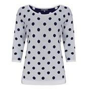 Load image into Gallery viewer, Navy and White Spot Batwing Sweater
