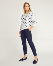 Load image into Gallery viewer, Navy and White Spot Batwing Sweater
