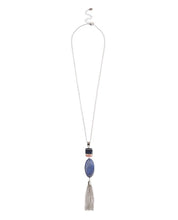 Load image into Gallery viewer, Pastel Stripe Bead Tassel Long Necklace
