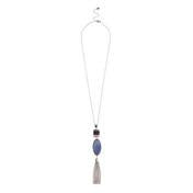 Load image into Gallery viewer, Pastel Stripe Bead Tassel Long Necklace
